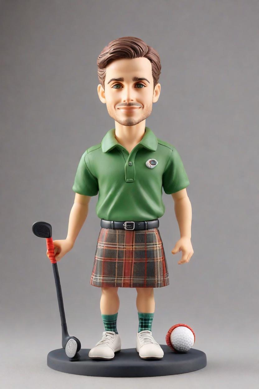 The Winking Golfer's Tale: A Unique Bobble Head Doll That's Strikingly Stylish,Meet 'Winkie McSwing' - My New Custom Bobblehead Doll That's Teeing Up Some Laughs!
