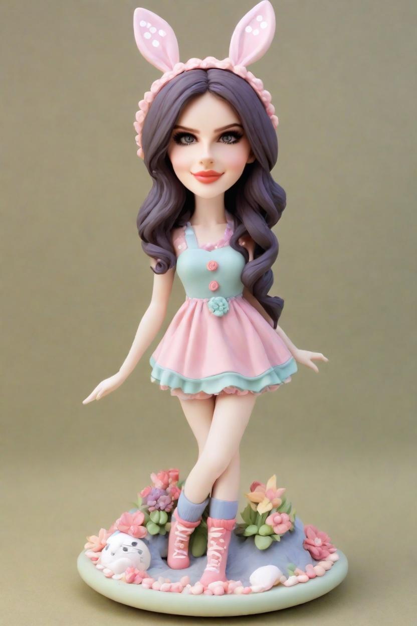 The Cheeky Easter Bunny Who Hopped into Spring Fashion,#EasterHijinks: My Mini-Me Figurine's Playful Twist on Tradition