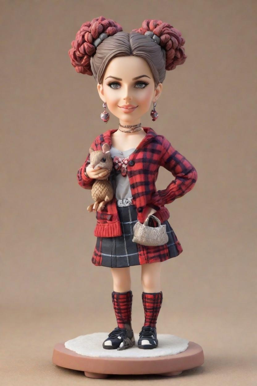 Custom Thanksgiving Cheerful Punk-rock Bobblehead,She Created a Punk-Rock Thanksgiving Bobblehead!