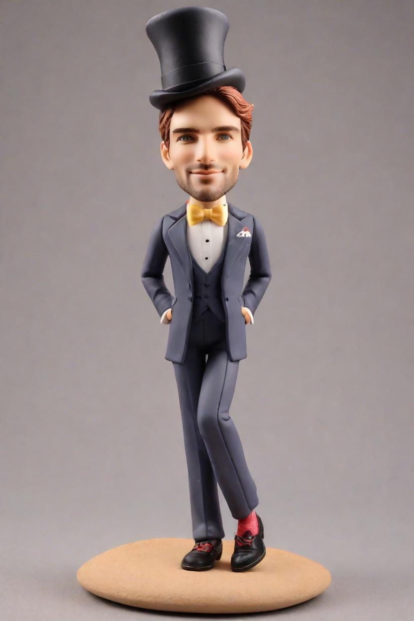 Fashion Forward Figurines: The Rise of Unique Bobblehead Dolls as Trendsetting Gifts,Unleash Your Inner Dandy: Creating Your Own Bobblehead Doll in a Top Hat and Mismatched Socks