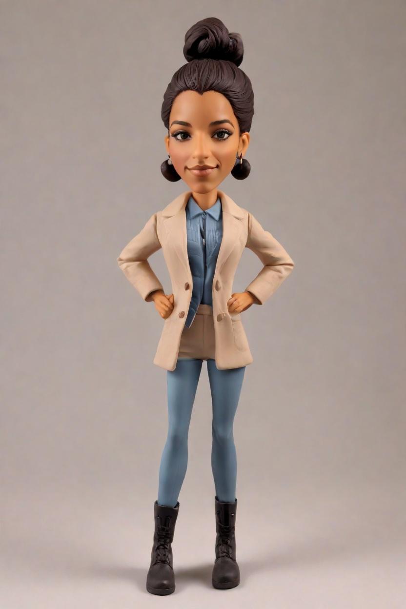 Custom Architectural Statement Bobblehead,She Created Her Own Bobblehead in a Blazer!
