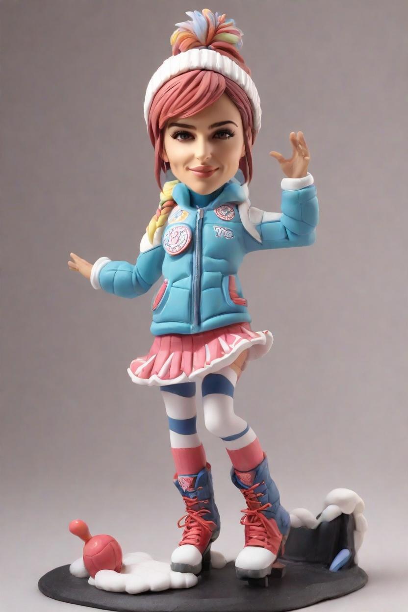 Custom Winter Olympics Victory Bobblehead,She Nailed It: Create Your Own Winter Olympics Bobblehead