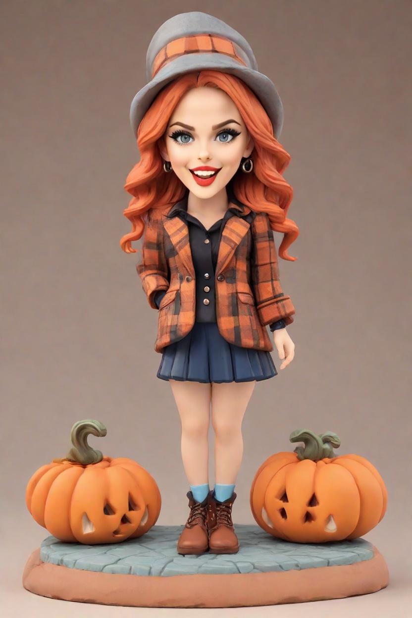 Custom Thanksgiving Chic Bobblehead,She's Crafted Her Thanksgiving Look: Create Your Own Bobblehead Doll