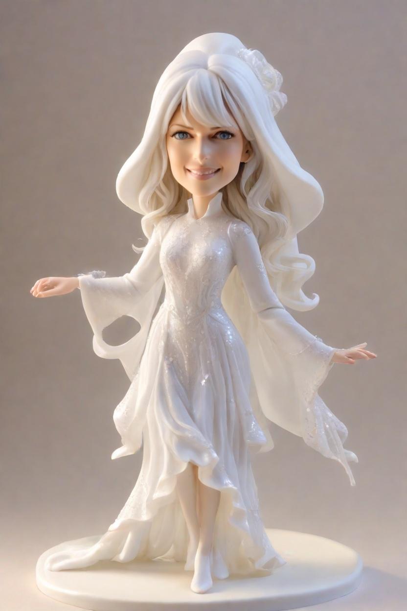 custom Halloween Glitzy bobblehead,She Created a Glitzy Ghost Bobblehead!