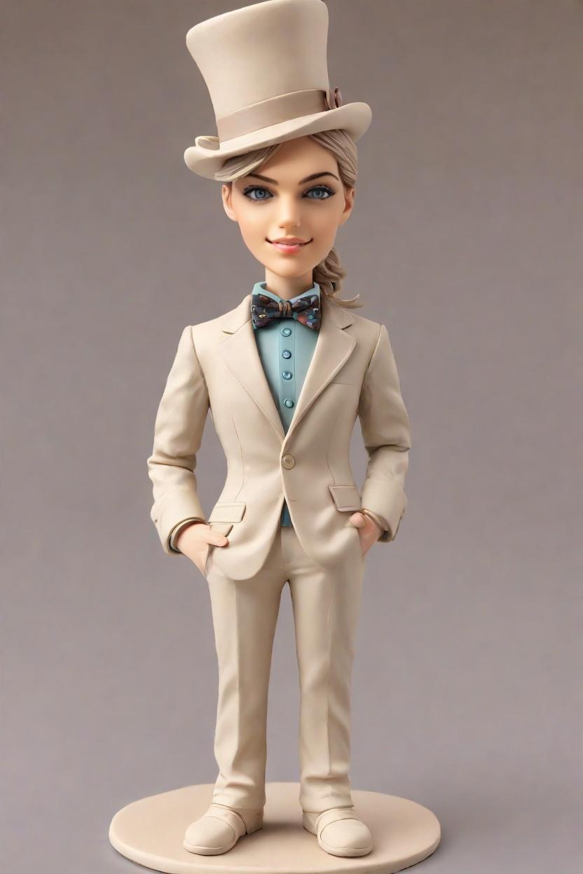 Custom Employee Recognition Dapper Bobblehead,She Created Her Own Dapper Dinosaur Bobblehead!