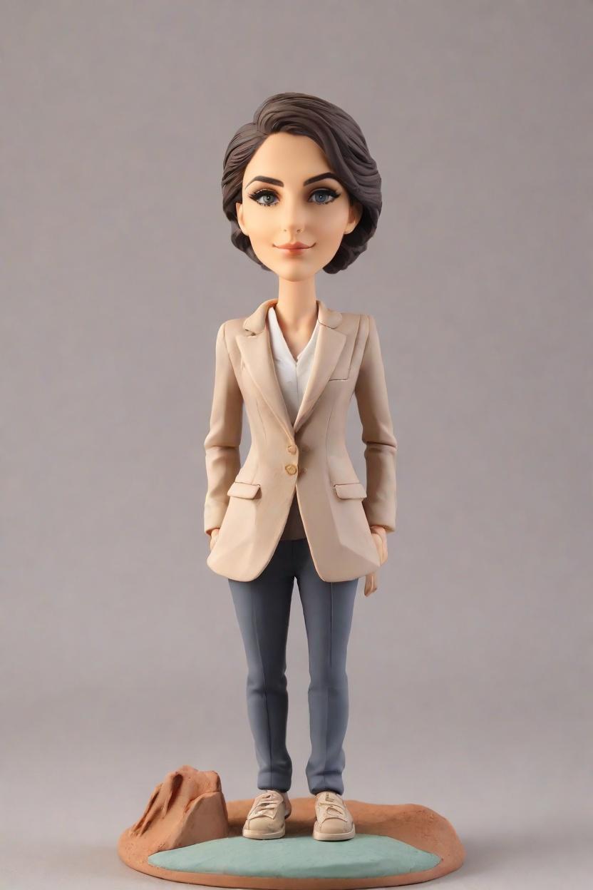 Custom Business Confidence Bobblehead,She Created Her Own Confident CEO Bobblehead