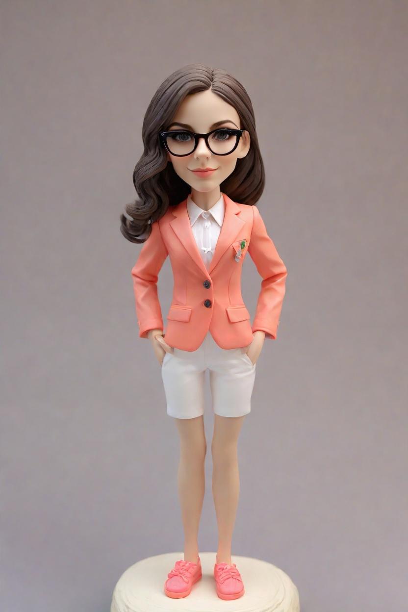 Custom Graduation Chic Bobblehead,She Created Her Own Confident Grad Bobblehead!