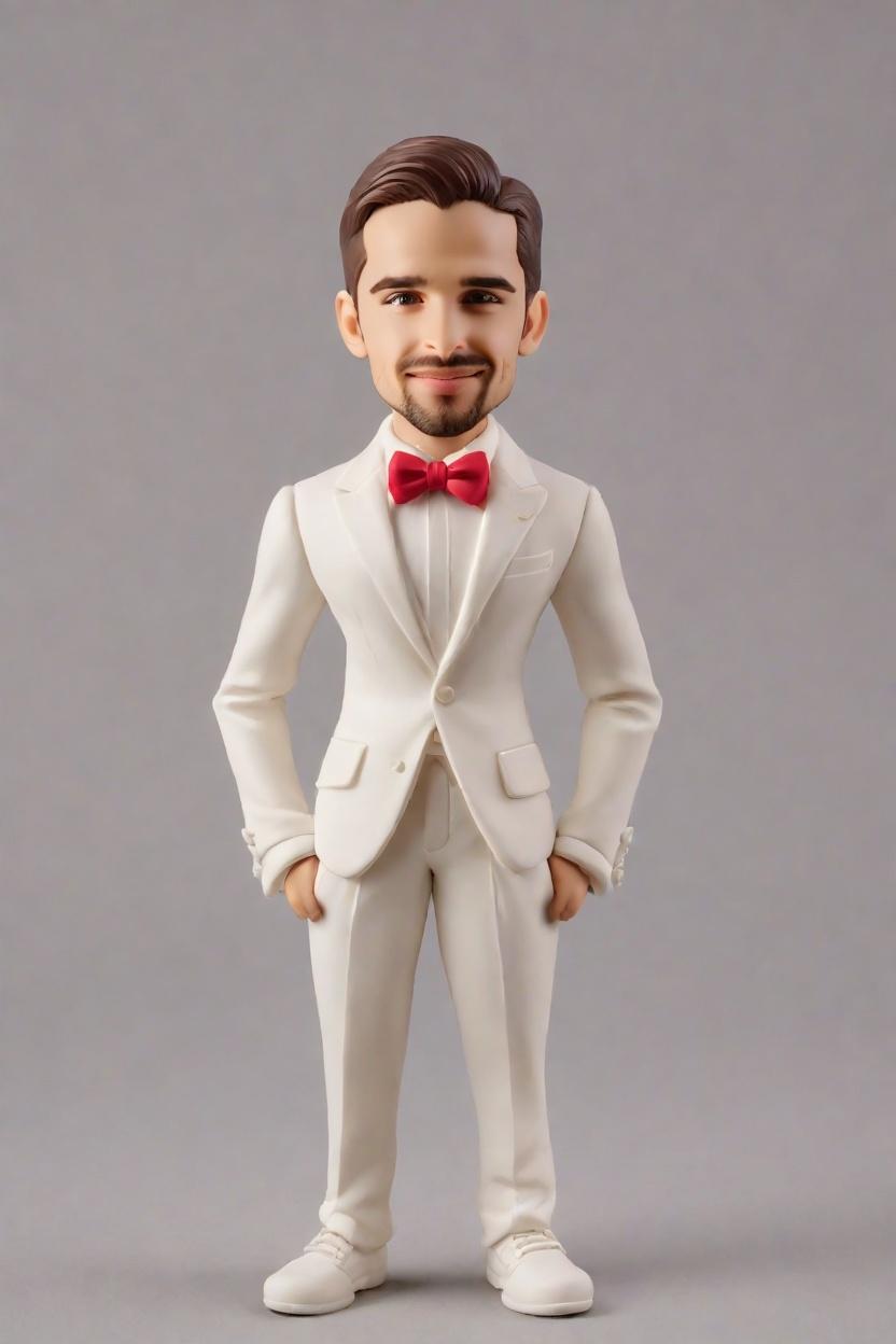 The Ultimate Custom Bobblehead Doll: A Casual Tux & Converse Tale,Meet 'Bobble Dan': My Quirky Custom Bobblehead Doll That's #Smoochin' in Style!