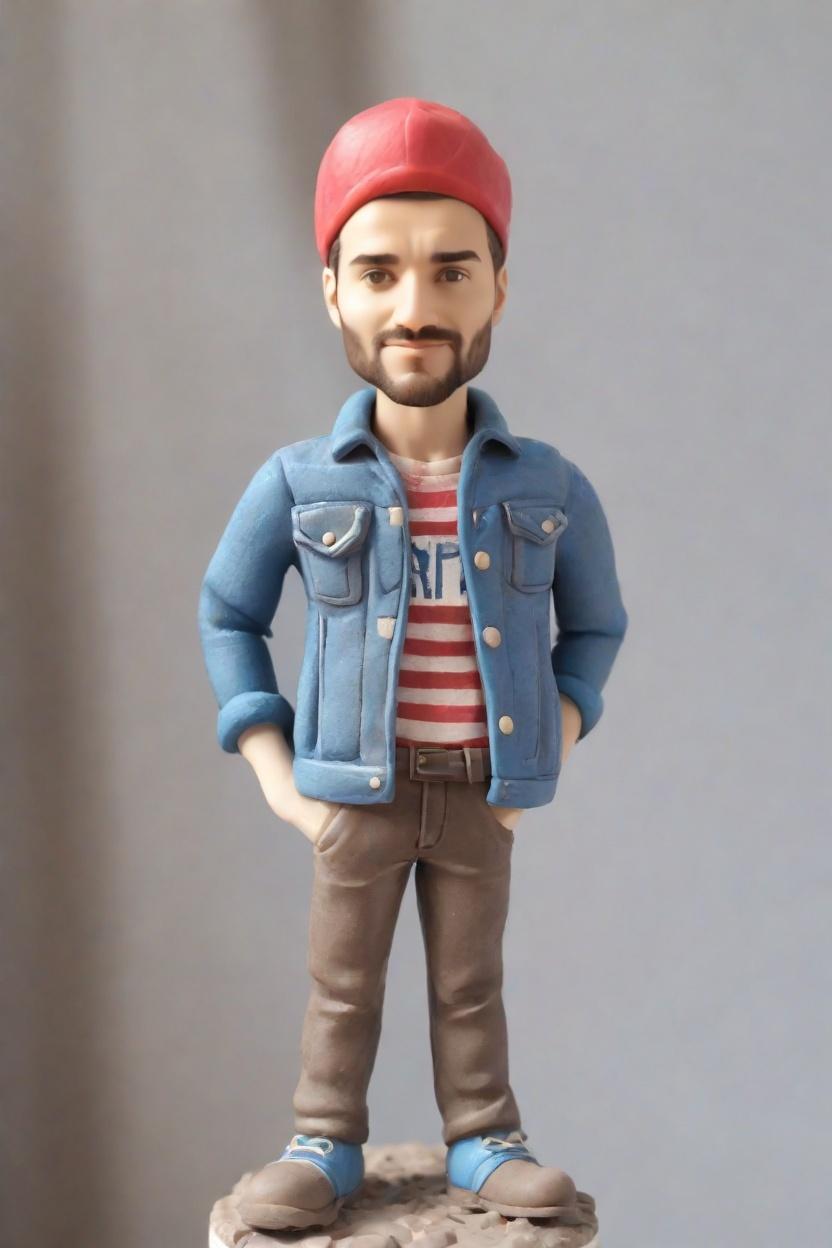 Custom Gaming Adventure Bobblehead,He Crafted His Own Bobblehead: Epic!