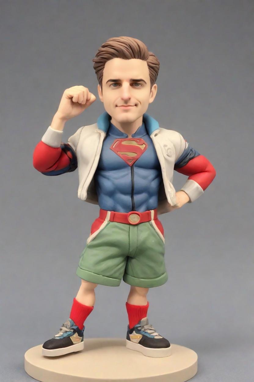 The Playful Wink Meets Power Pose: A Look at the Trendiest Bobblehead Dolls in Town,Meet My New Buddy: The 'Flexing Winker' Bobblehead - My Personalized Sports Hero!