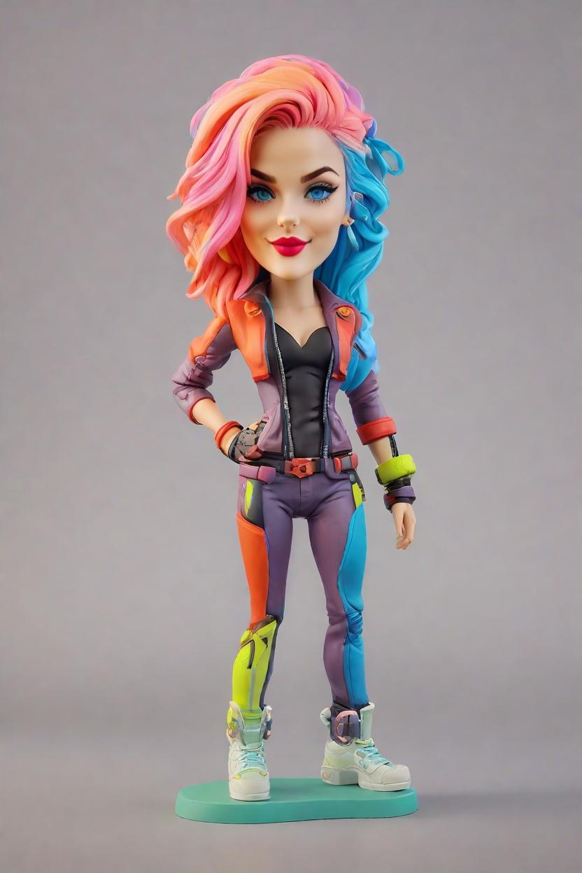 Cyberpunk Custom Gaming Bobblehead,She's Crafting Her Cyberpunk Gaming Queen Bobblehead! 🎮✨
