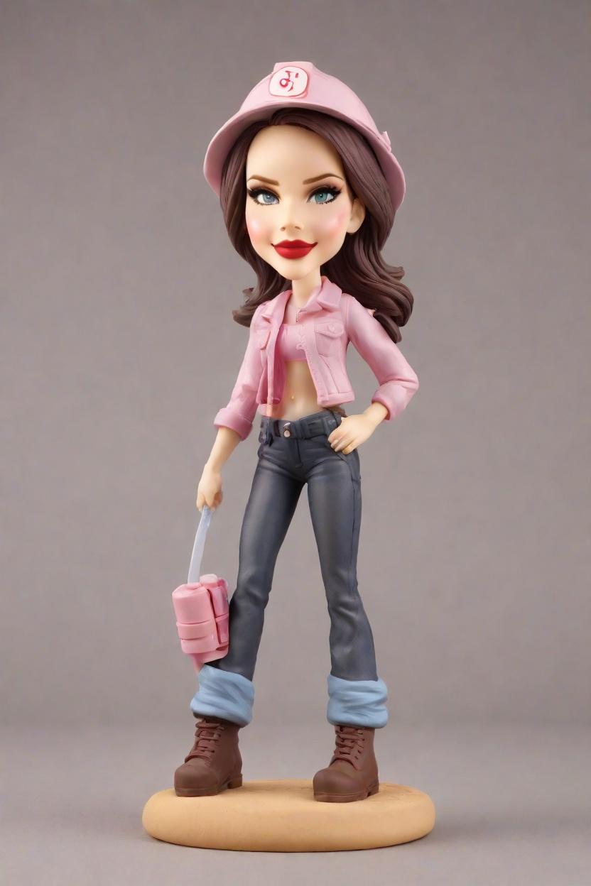 A Pink Ribbon's Promise: The Inspiring Tale of a Firefighter Figurine,When the Heat is On: A Firefighter's Story Told Through a Mini-Me Figurine