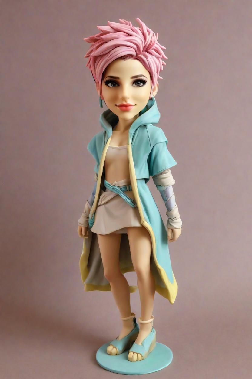 Custom Heroic Anime Cyberpunk Bobblehead,She Transformed into a Cyberpunk Anime Hero!