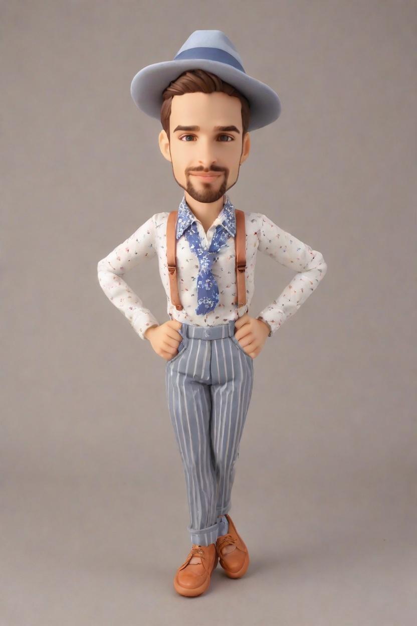 Custom Vintage Style Bobblehead,John's Retro-Inspired Bobblehead Creation