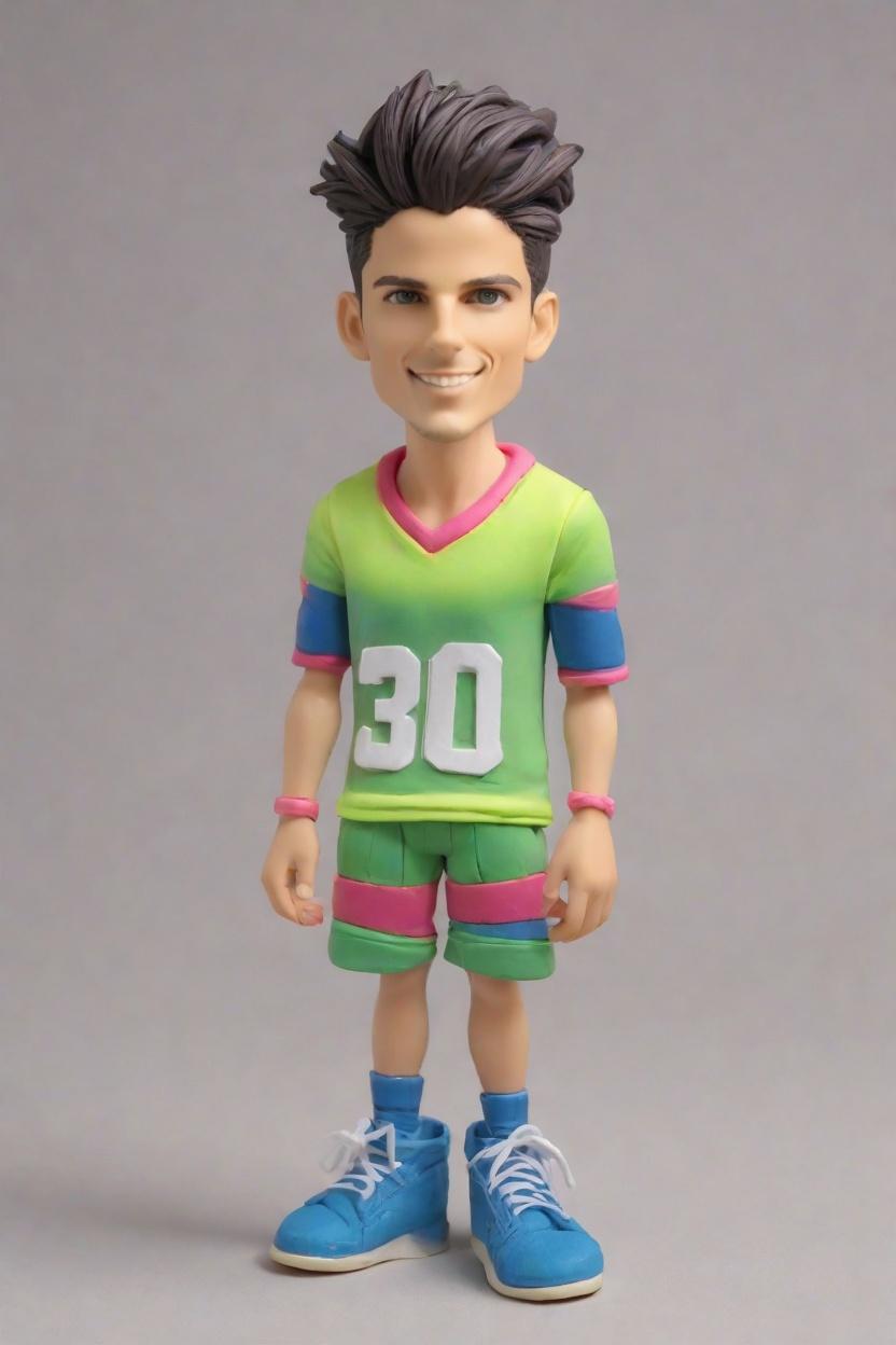Custom Sports Enthusiast Bobblehead,He Just Created His Own Casual Dribble Bobblehead!