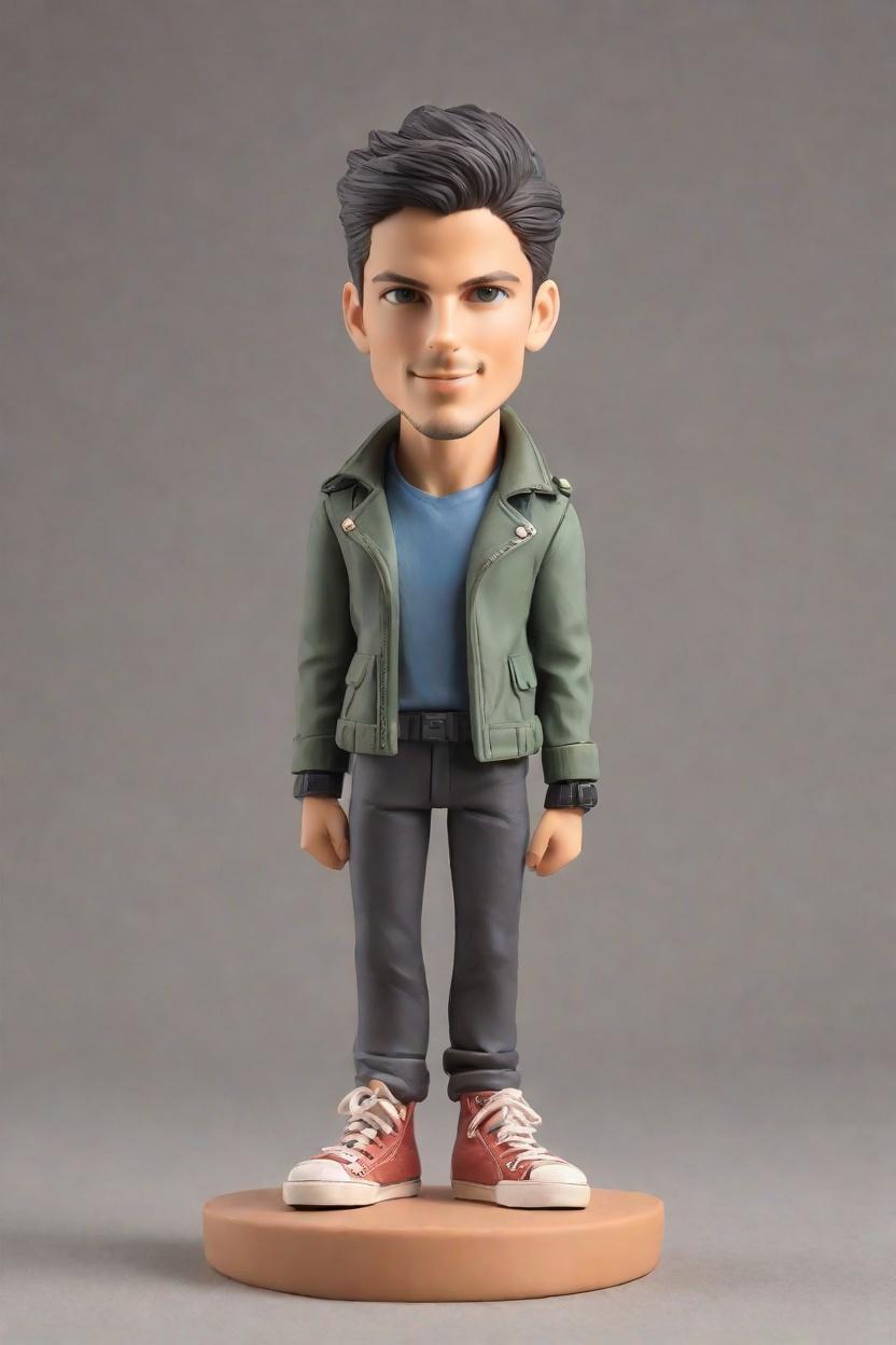custom Heroic Playful bobblehead,John's Superhero Wink Bobblehead