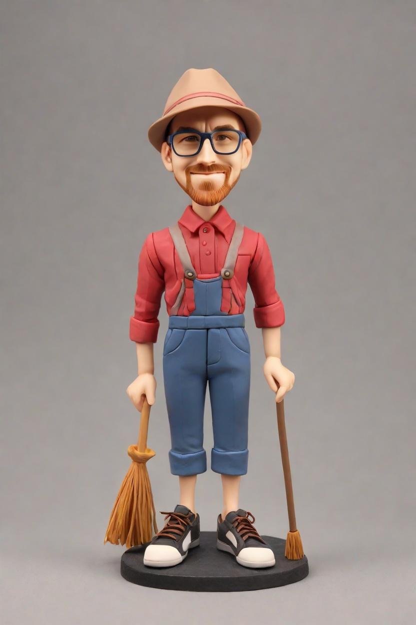 Custom Housewarming Charm Bobblehead,He Just Made His Own Bobblehead Doll for His New Home!