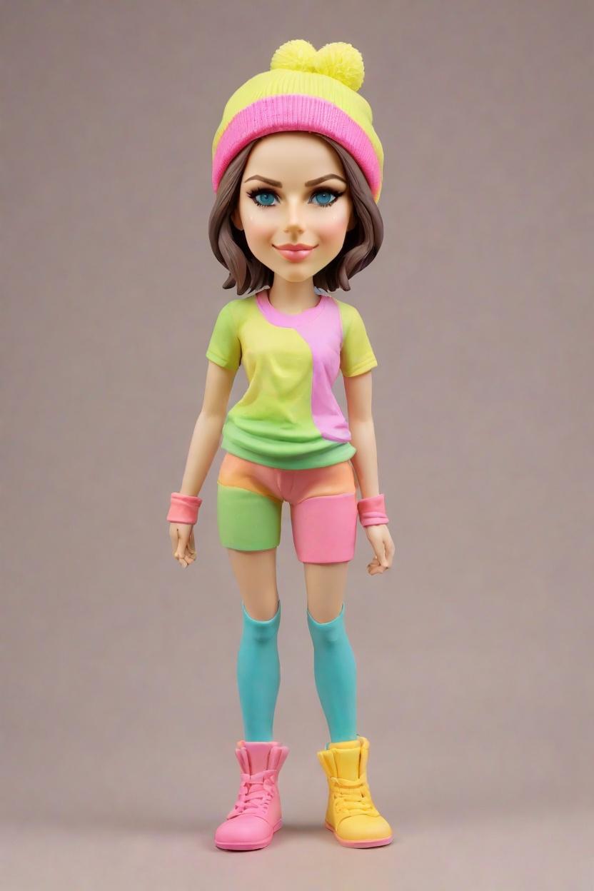 Custom Playful Pose Bobblehead,She's Winking! Create Your Own Bobblehead Doll