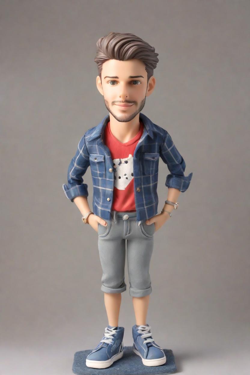 Discovering the Art of Bobblehead Creation: A Trendy Twist on Personalized Gifts,He's Got Swagger: Crafting a Mini-Me in Casual Stance