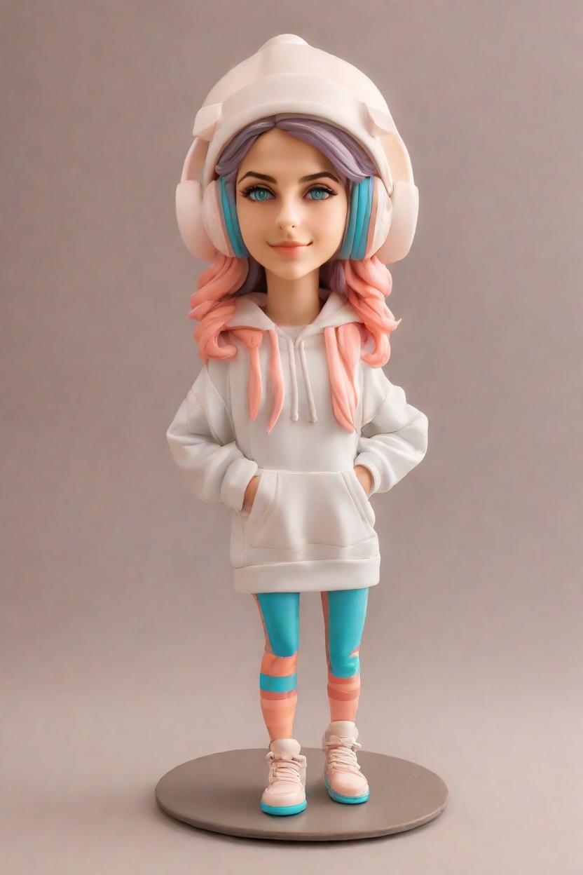 Custom Gamer Chic Bobblehead,She Created Her Own Gaming Bobblehead Doll!