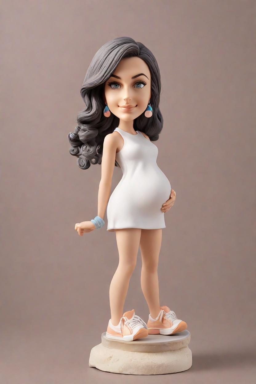 Maternity Marvel Custom Bobblehead,She Created a Maternity Superhero Bobblehead!