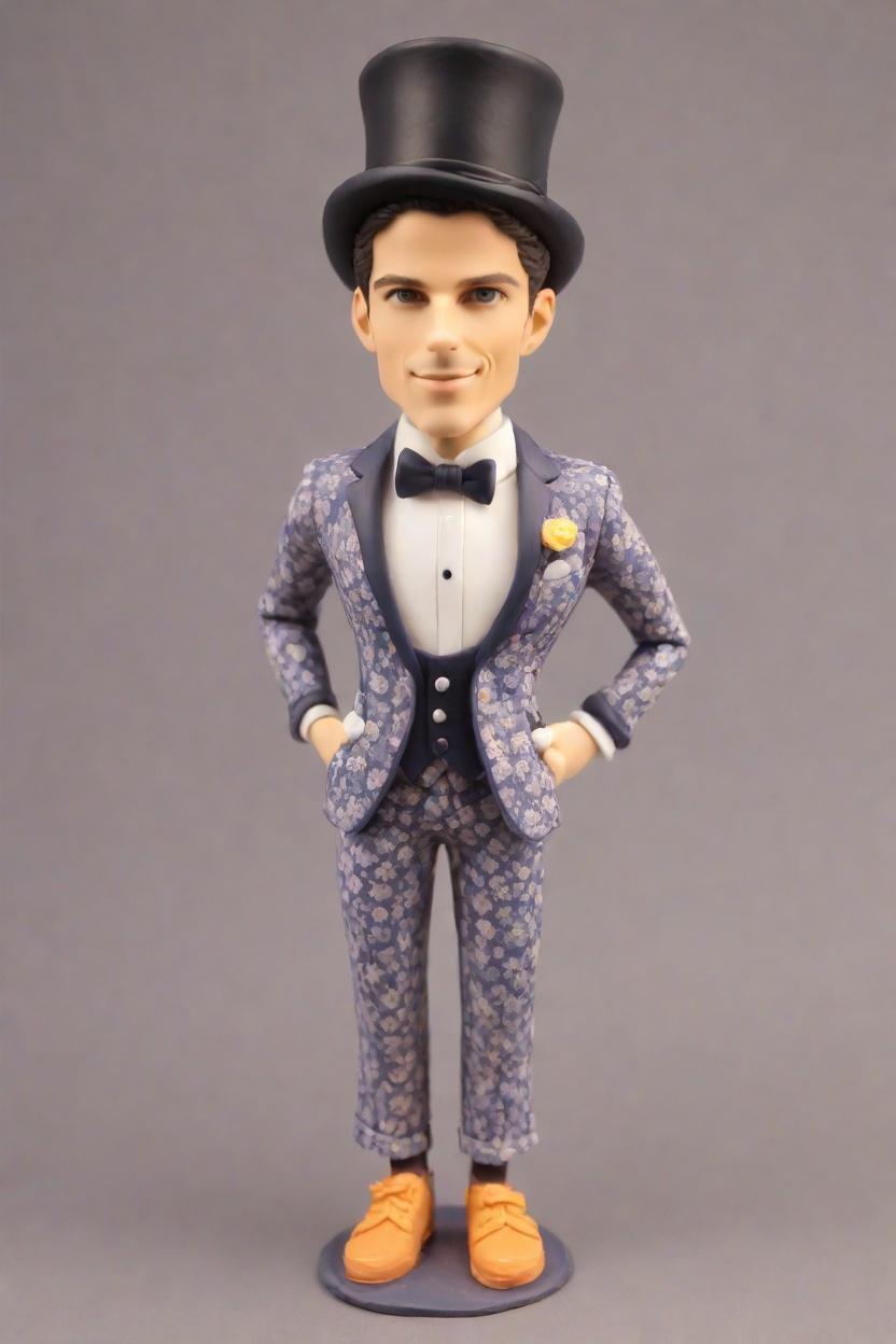 Custom Cheeky Festival Bobblehead,Tim's Hilarious Floral Suit Bobblehead Creation