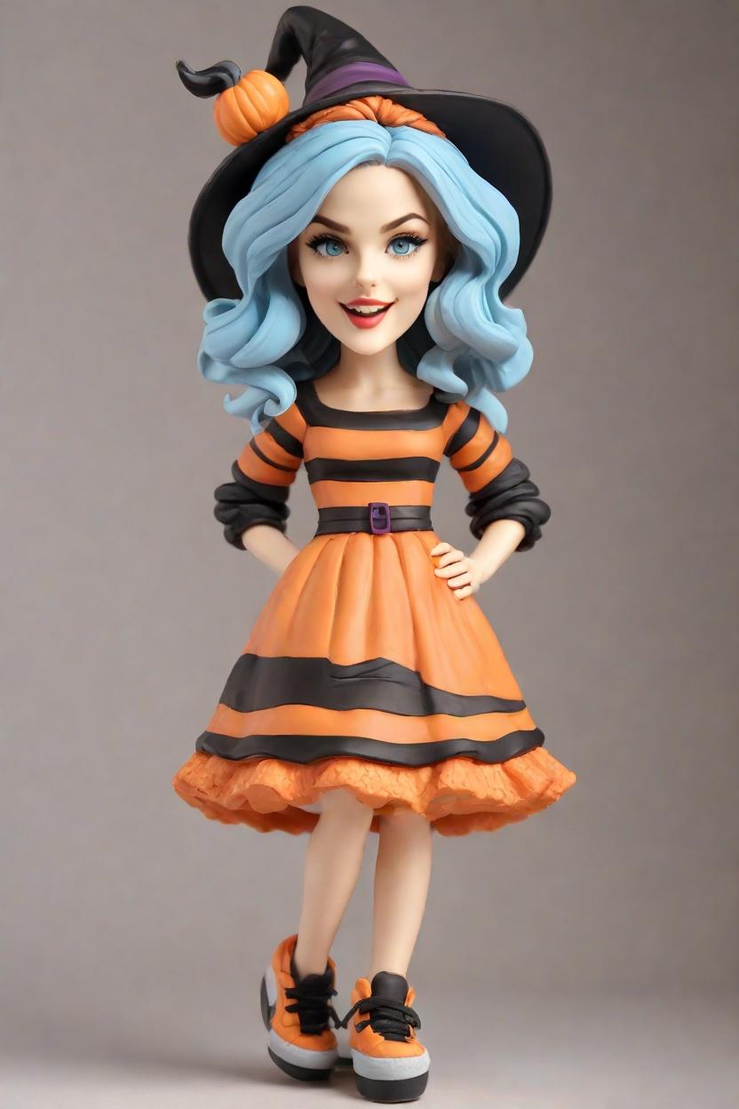Spooky Season Showstopper: The Cheeky Witch Figurine That's Taking Halloween by Storm,My Cheeky Witch Mini-Me Figurine: A Halloween Must-Have for the Ultimate Party Starter!