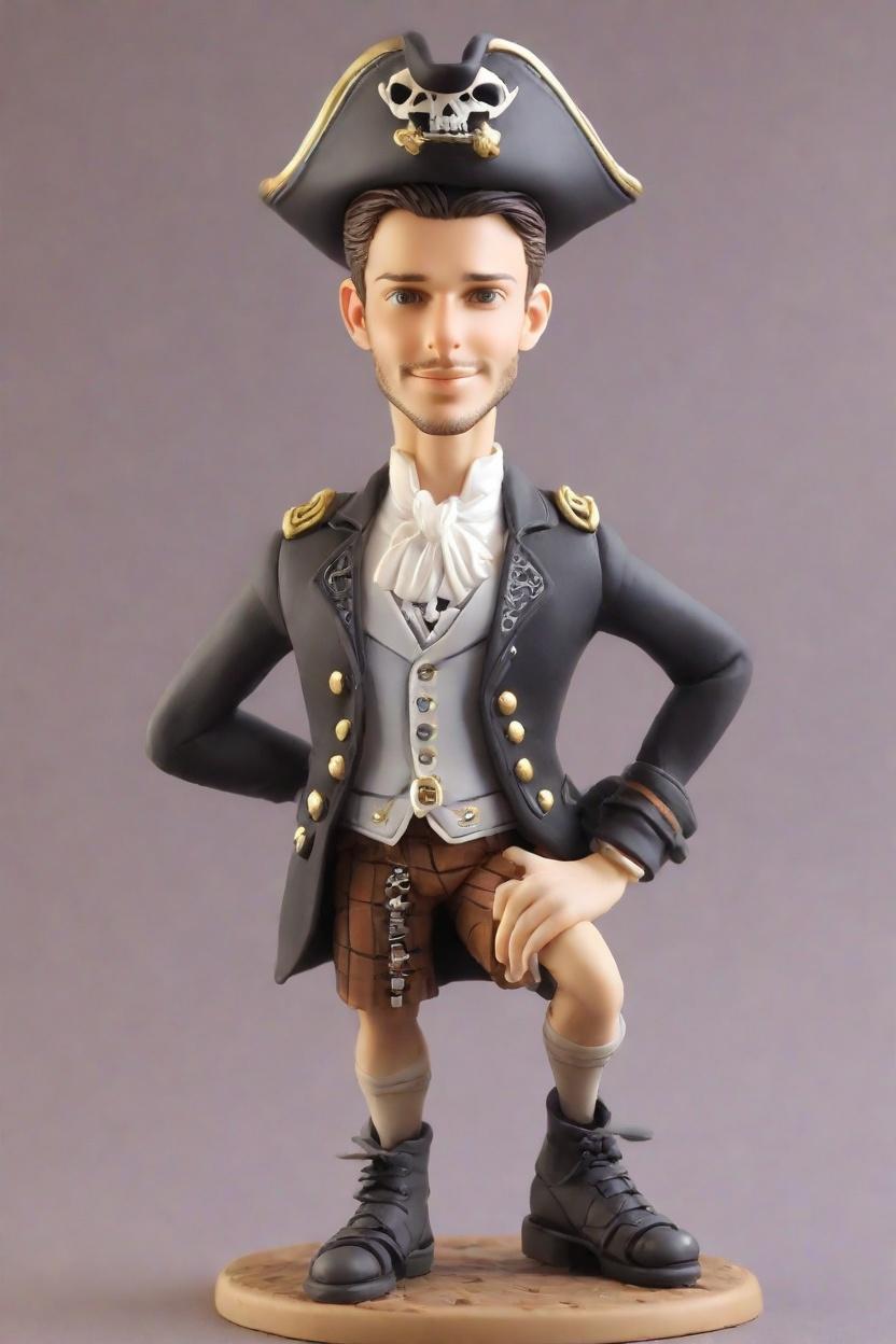 Custom Halloween Mischief Bobblehead,He Made His Own Pirate Bobblehead Doll!