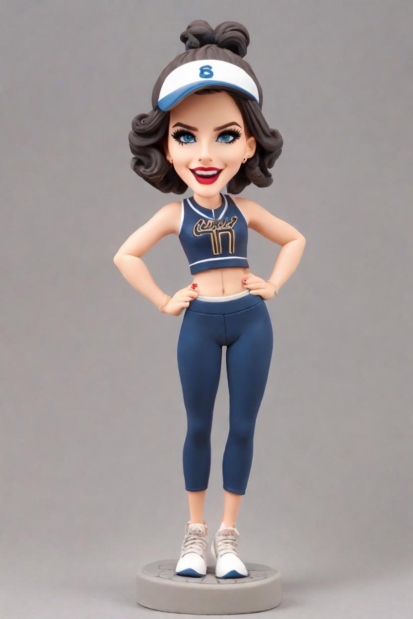 Cheerful Cheerleader Custom Bobblehead,She Made Her Own Cheerleading Bobblehead Doll! 🌟