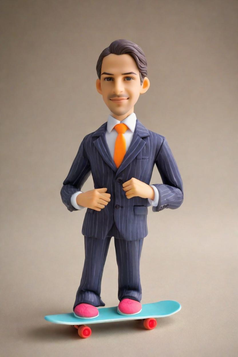 custom Business Pro Skateboard bobblehead,John's Epic Skateboard Pose Bobblehead
