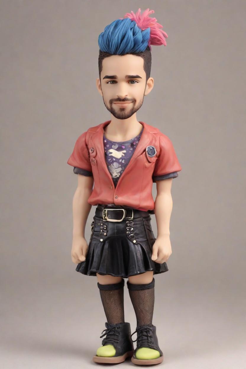 Custom Punk Rock Bobblehead,John's Playful Punk Bobblehead Creation