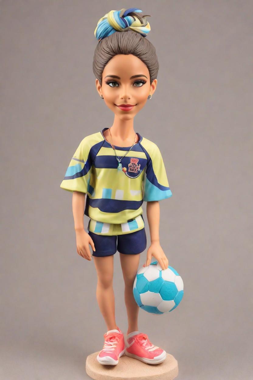 Custom Kicking Playful Bobblehead,She's Making Her Own Bobblehead Doll!
