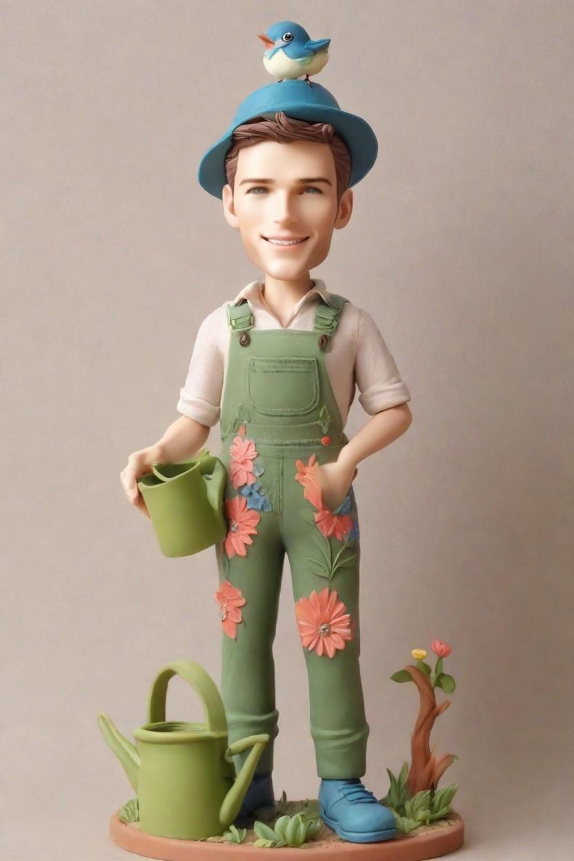 The Joyful Gardener: A Bobblehead Figurine That Brings Life to Your Green Space,He's Got the Green Thumb and the Perfect Smile: Unboxing My Gardening Mini-Me