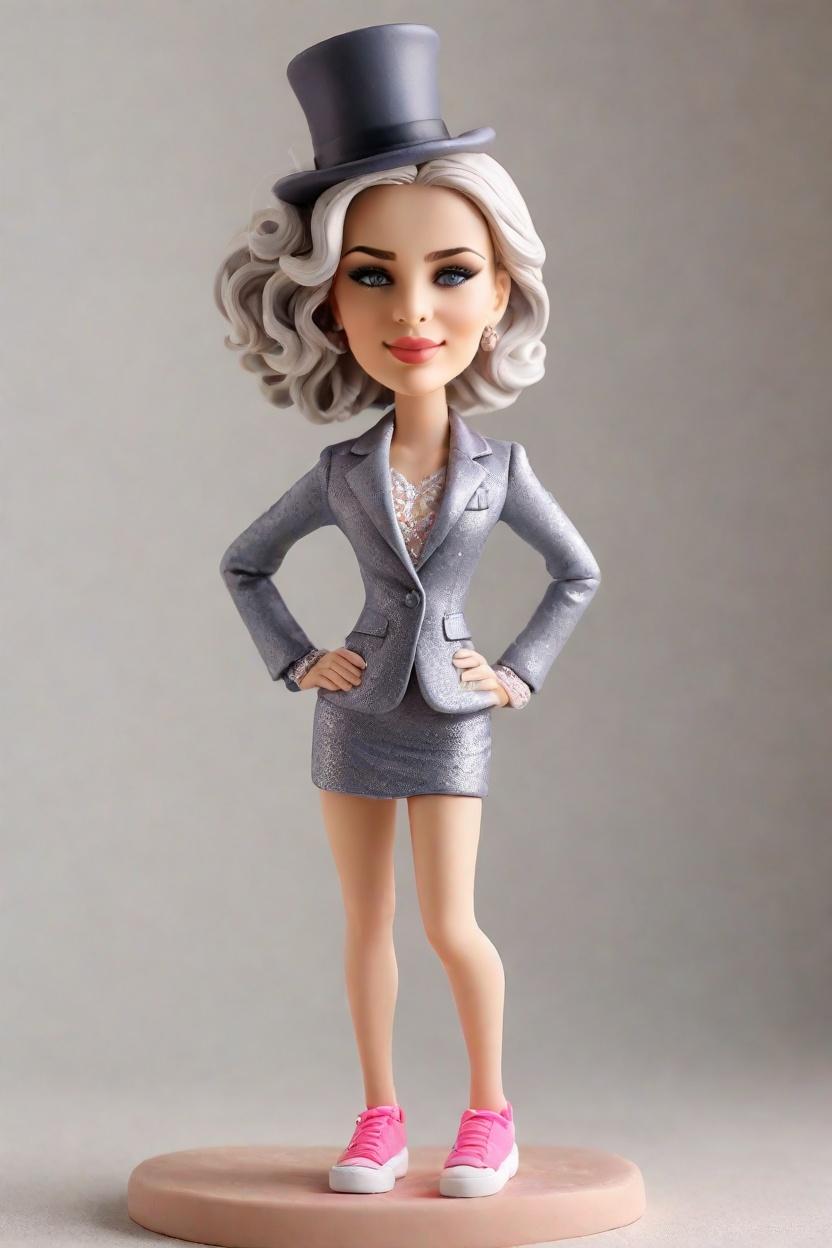 Custom New Year's Cheerful Bobblehead,She Created a New Year's Bobblehead Doll That's Totally Fire!