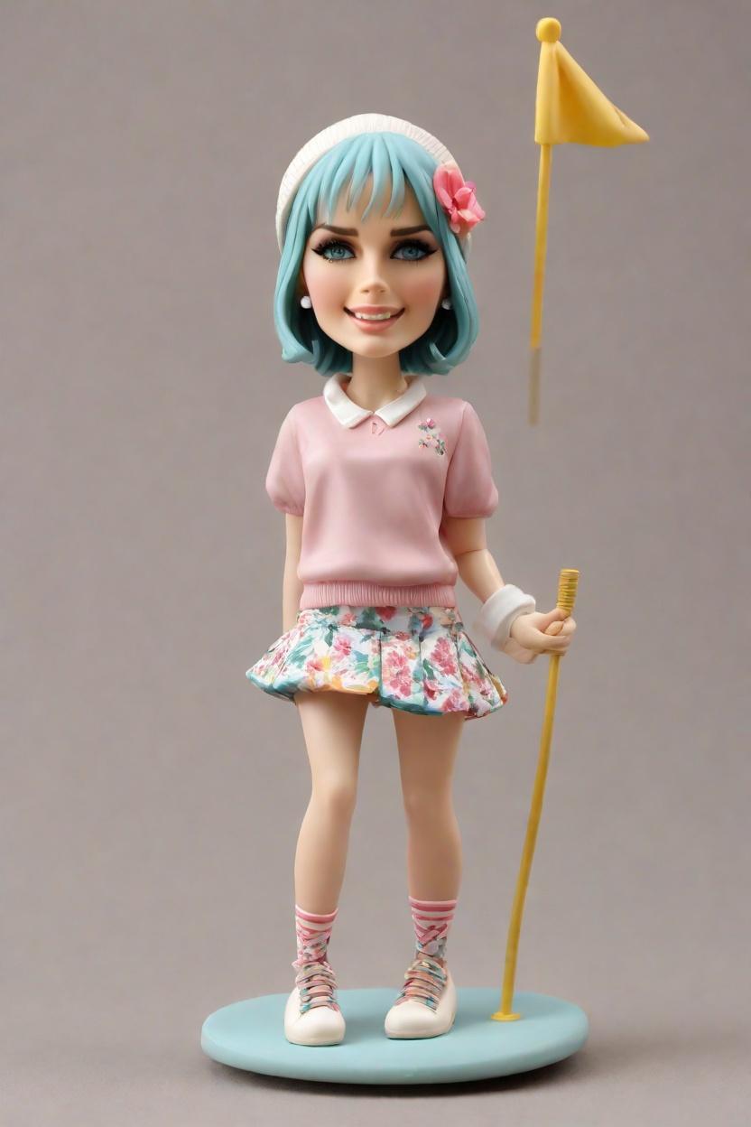 Custom Golfing Diva Bobblehead,She Nailed It: Create Your Own Golfing Bobblehead Doll