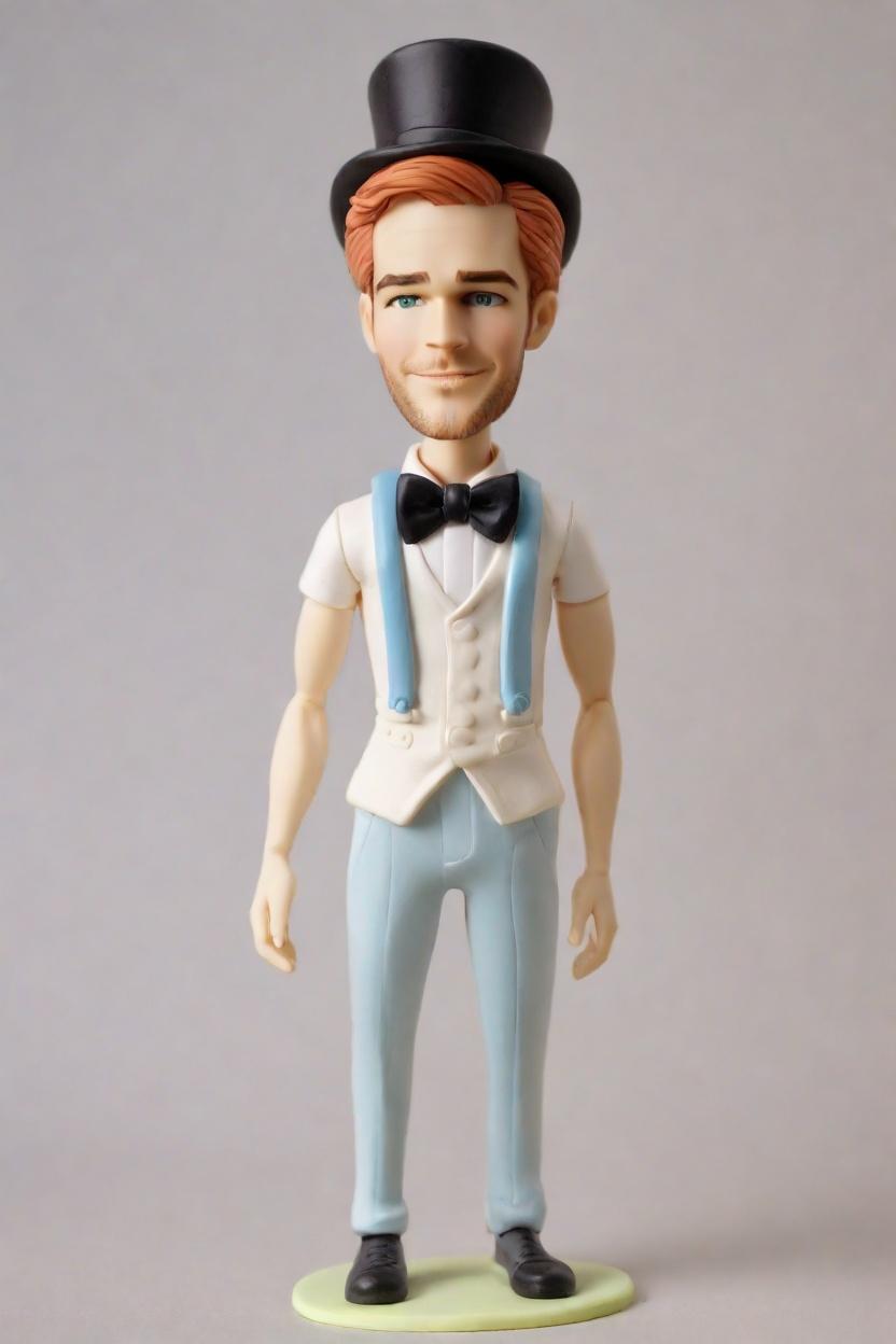 Custom Anniversary Playful Bobblehead,He Made His Own Bobblehead Doll in a Dapper Outfit!