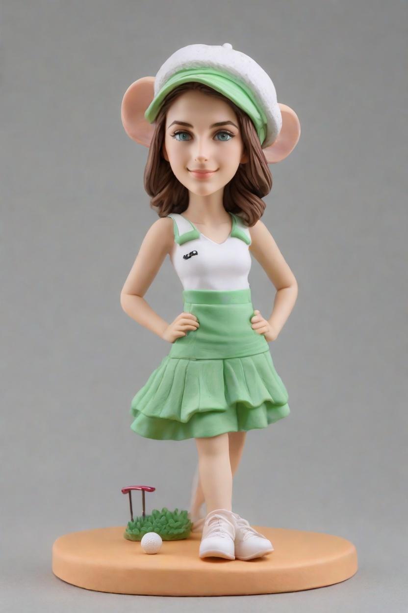 Custom Golfing Diva Bobblehead,She's Swinging and Winking: Create Your Own Golf Bobblehead Doll