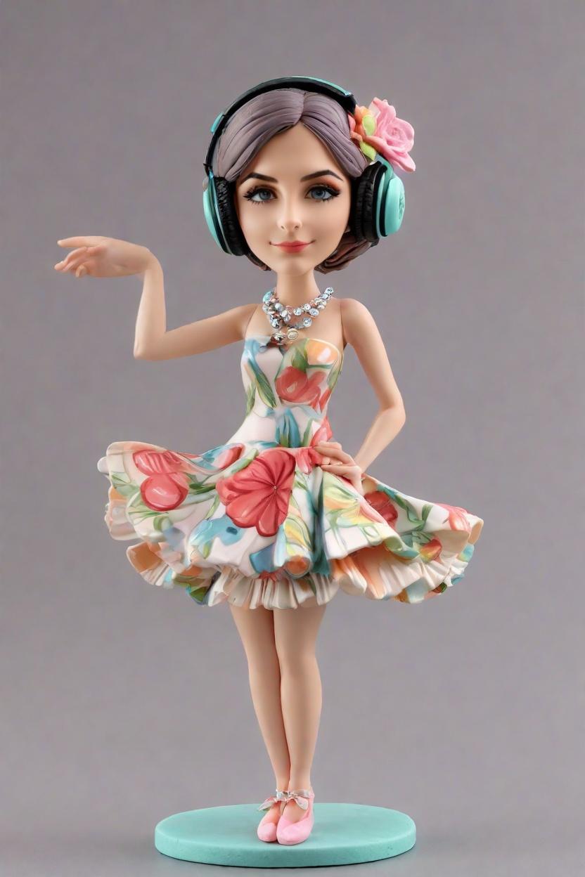 Strumming Melodies of Love: The Musical Figurine That Rocks Your World,Her Air Guitar Dream: A Personalized Mini-Me Figurine Story
