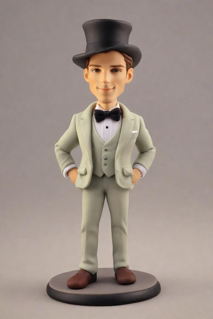 Custom Dapper Dinosaur Bobblehead,He Made His Own Dapper Dinosaur Bobblehead!