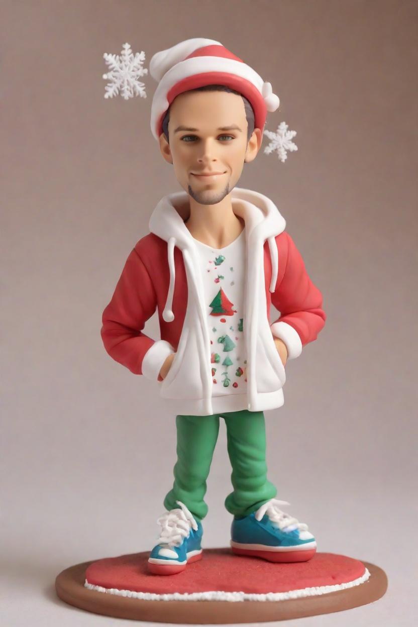 Custom Holiday Jolly Bobblehead,He Made His Own Jolly Jogger Bobblehead Doll!