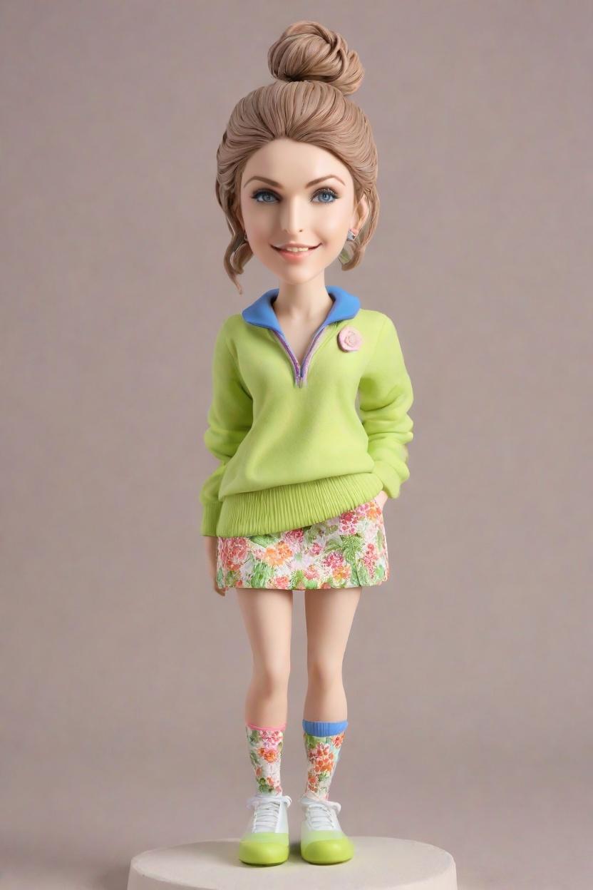 Custom Golfing Diva Bobblehead,She's Swinging Her Way to Fame: Create Your Own Golfer Bobblehead Doll