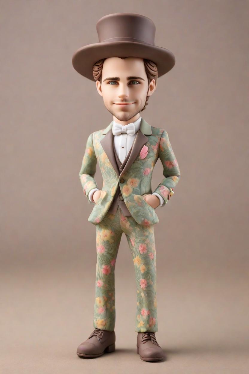 Casual Charm Custom Bobblehead,He's Got Swagger: Create Your Playful Pose Bobblehead