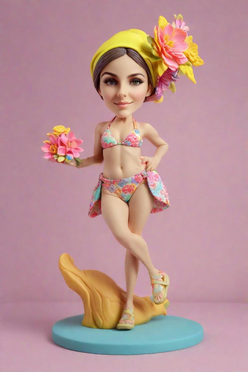 Custom Holiday Cheeky Bobblehead,She Created a Cheeky Holiday Bobblehead Doll!