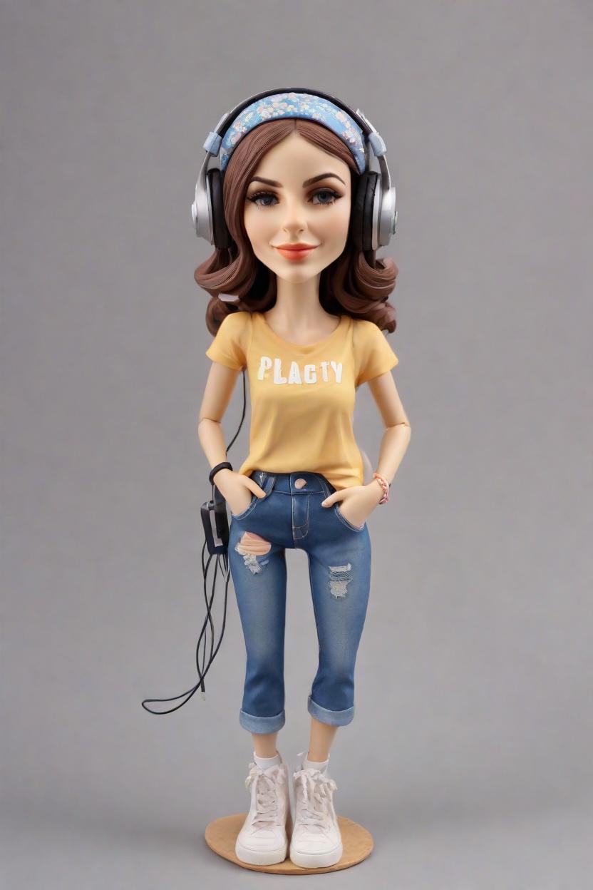 Custom Music Vibes Bobblehead,She's Grooving: Make Your Own Bobblehead Doll