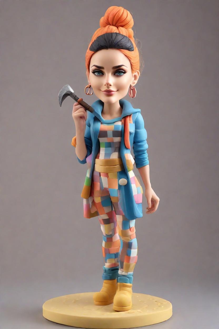 Custom Minecraft Casual Bobblehead,She Created Her Minecraft Bobblehead!