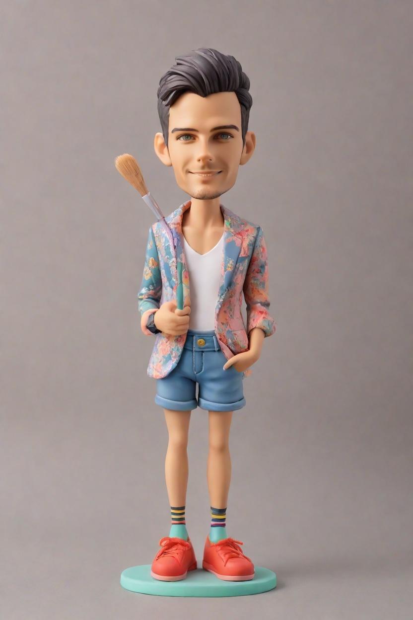 Discovering Unique Bobbleheads: A Fashion Blogger's Take on Artistic Figurines,Unleash Your Creativity: Make Your Own Bobblehead Doll in a Floral Blazer