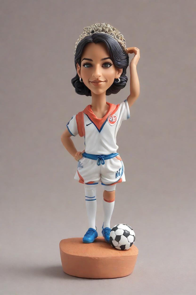 custom Soccer Victory Glitter bobblehead,She Created Her Own Soccer Star Bobblehead Doll!