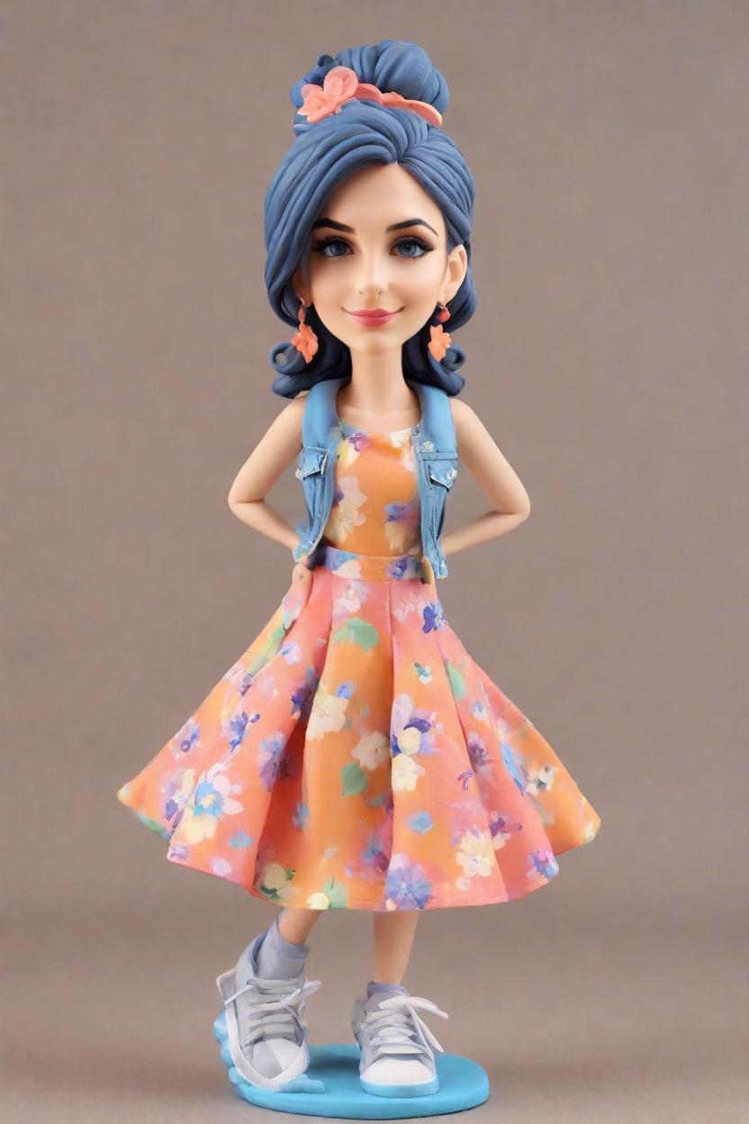 Custom Birthday Cheeky Bobblehead,She Created Her Cheeky Birthday Bobblehead!
