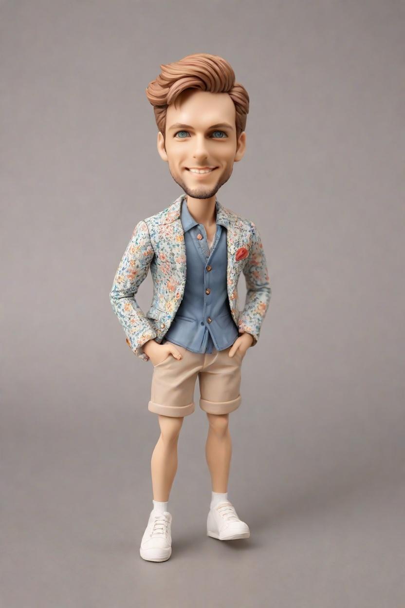 Casual Chic Custom Bobblehead,Tom's Fun Bobblehead Adventure