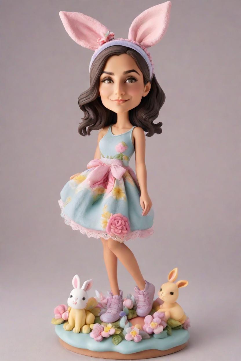 Custom Easter Cheeky Bobblehead,She Created Her Cheeky Easter Bobblehead Doll